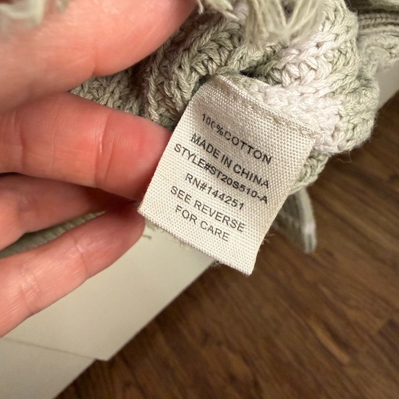 Jessica Simpson Green and White Tie Dye Cropped Slouchy Sweater Size XS - Picture 3 of 3